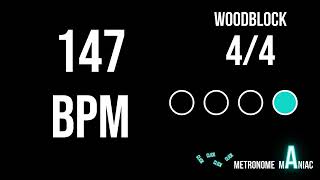 Metronome 147 BPM 4/4 - Woodblock