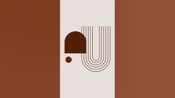 No Sound | Simple Brown Boho Abstract Geometric Minimalist