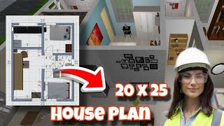 20x25 Feet House Plan   500 Sq Ft  Small House Design 