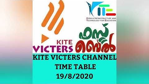KITE VICTERS CHANNEL TIME TABLE (19/9/2020) / ONLINE CLASS / FIRST BELL
