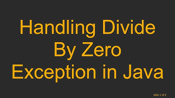 Handling Divide By Zero Exception in Java