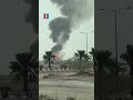 آتش و دود در نزدیکی تاسیسات آرامکو در ریاض