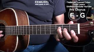 HALLELUJAH Leonard Cohen Guitar Chords Lesson @EricBlackmonGuitar
