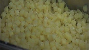 Potato dicing with 10x10mm / 3/8" x 3/8" dicing kit