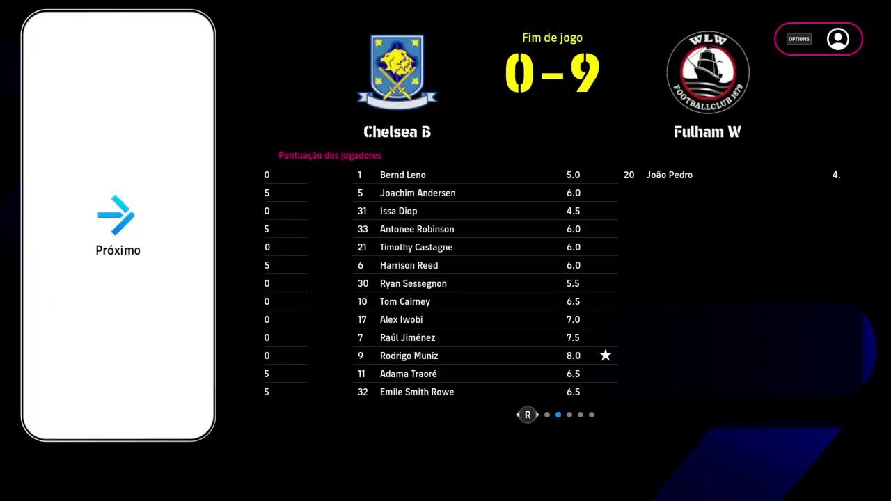 Estreia do novo Técnico do FULHAM