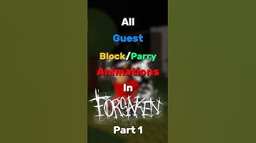 All Guest Block/Parry Animations In Forsaken Part 1 #roblox #forsaken #shorts #funny #forsakenroblox