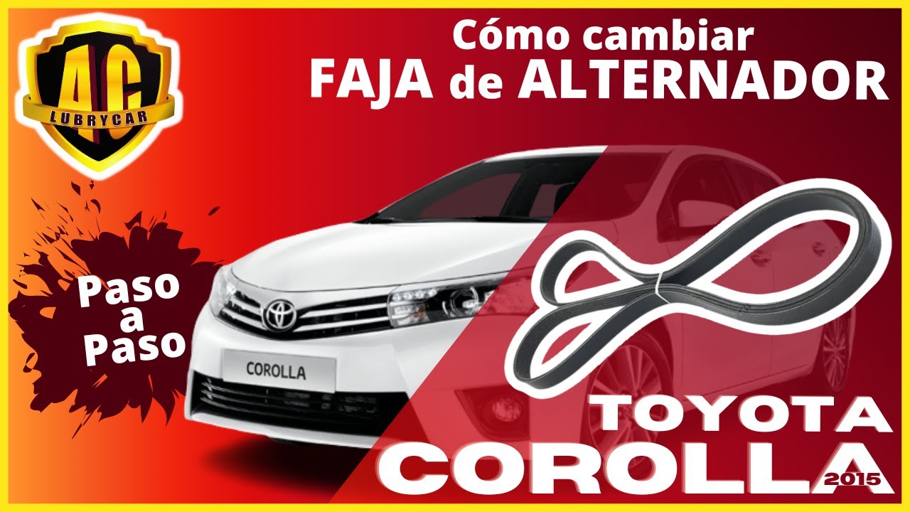 COMO CAMBIAR FAJA DE ACCESORIOS EN COROLLA - YouTube