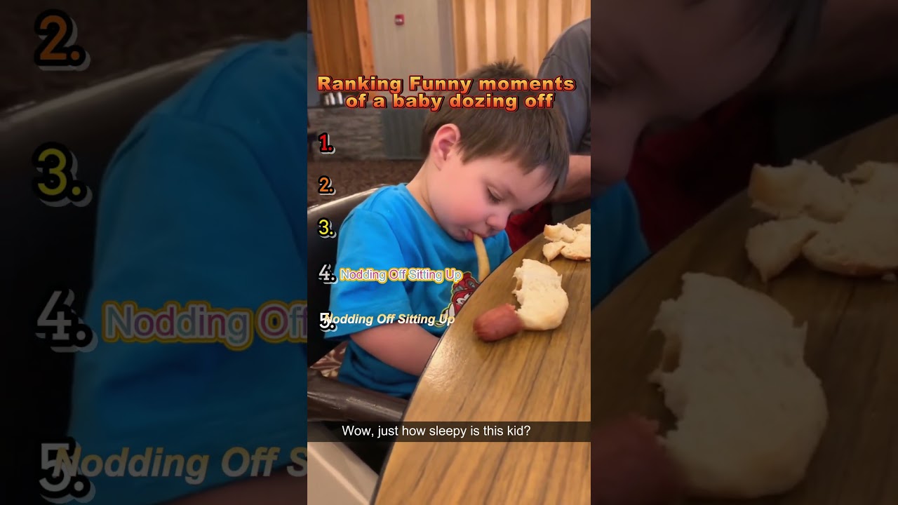 Ranking Funny moments of a baby dozing off 