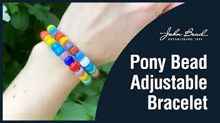 Pony Bead  Adjustable Bracelets