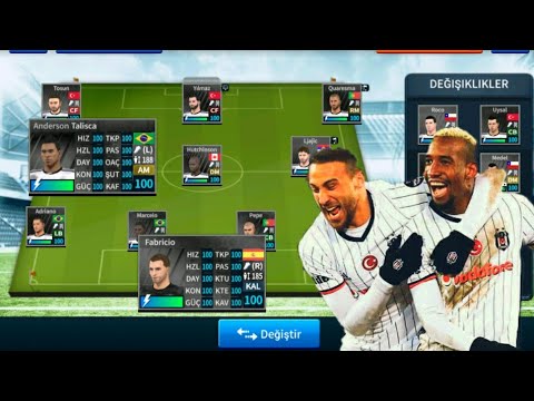 Dls19 Beşiktaş JK Efsaneler Yaması Full kadro 100 luk Talisca,Fabri,Queresma