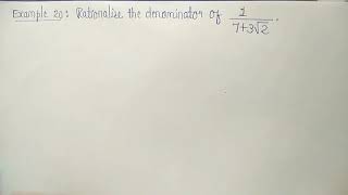 Chapter 1 ( Example 20 ) Class 9 Maths NCERT Wealth