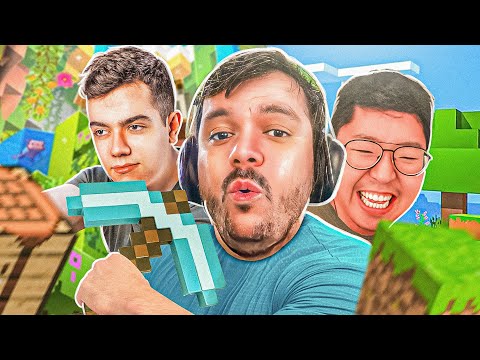 GAULES JOGANDO MINECRAFT PELA PRIMEIRA VEZ #1 FT. BREXE E LIMINHA