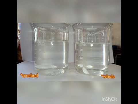Rate of dissolving - Grain size
