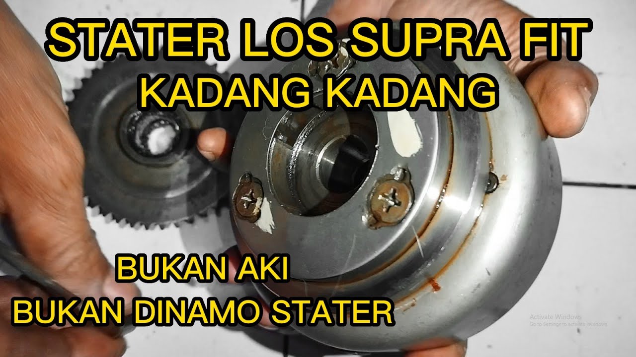 Motor Stater Ngelos Kadang Kadang | Cara Mengganti Pelor One Way Supra Fit