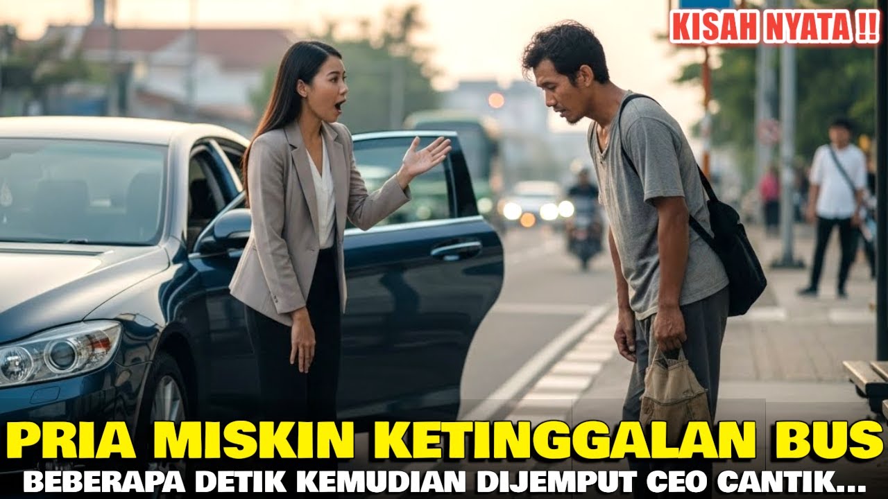 Pria Miskin Ketinggalan Bus di Halte, Tak Sangka Malah Dijemput CEO Cantik