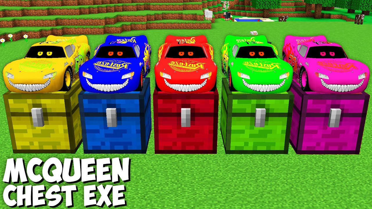 What INSIDE CHESTS MCQUEEN EXE ! COLORED LIGHTNING MCQUEEN EXE in ...