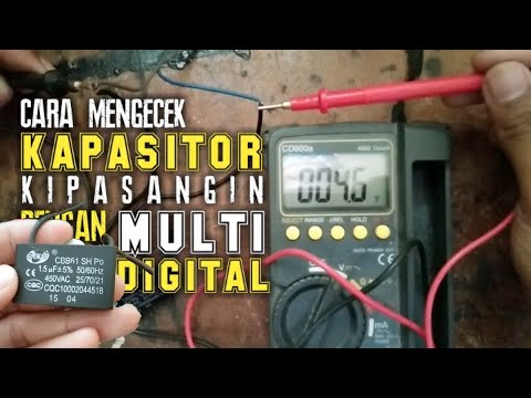 Cara mengecek / Ukur KAPASITOR Kipas ANgin dengan Multitester DIGITAL