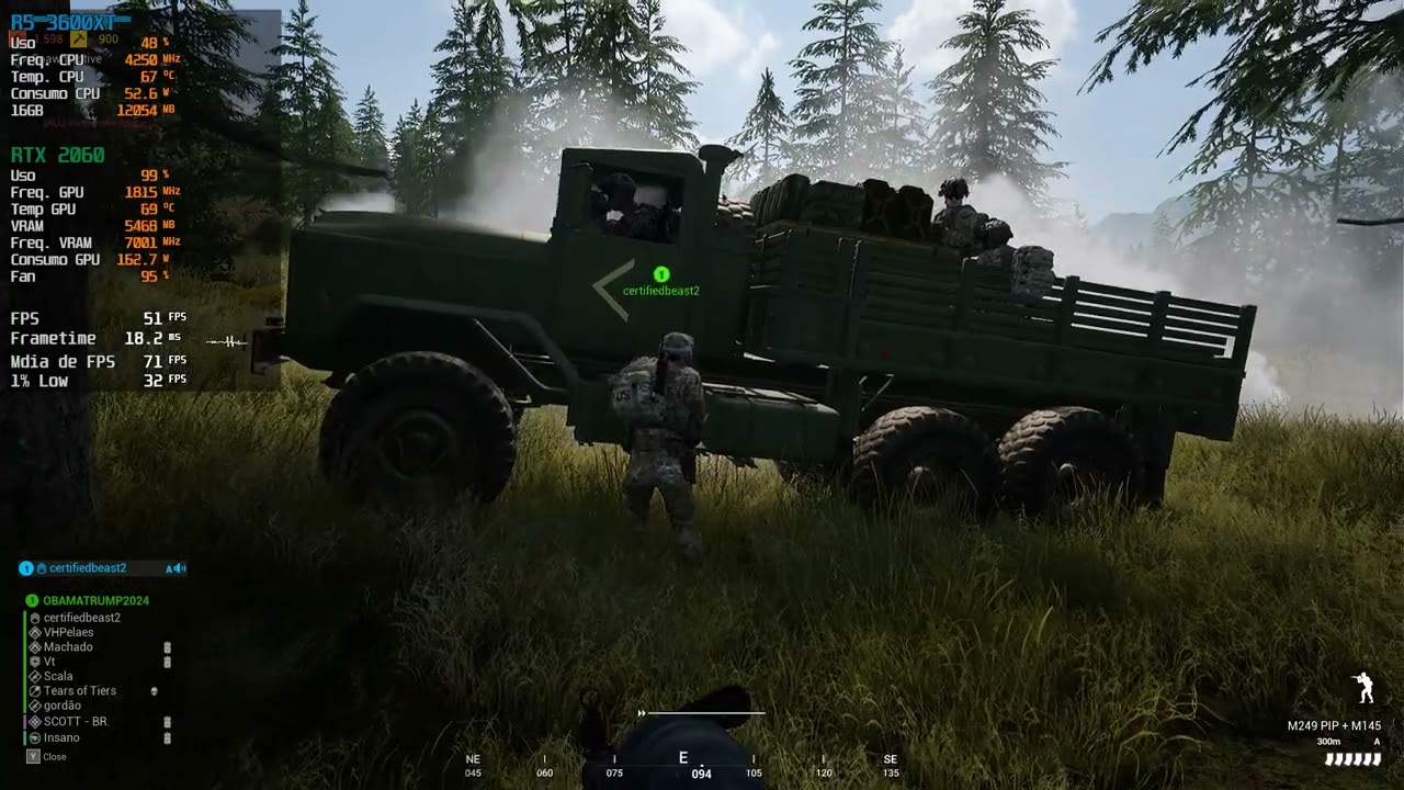 Squad RTX 2060 + RYZEN 5 3600 XT