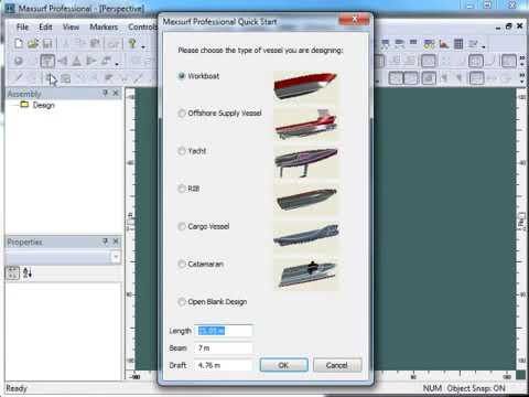 Ship designing on maxsurf