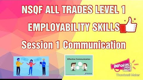 Employability skills ||  (For all trades) LEVEL 1 UNIT 1 SESSION 1 || Communication