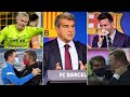 Joan Laporta SPEAKS on Lionel Messi's exit, Erling Haaland, Koeman's sacking & Xavi's arrival