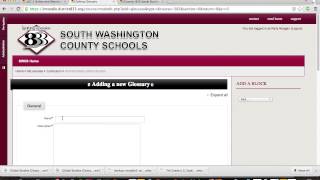 Creating a Glossary in Moodle