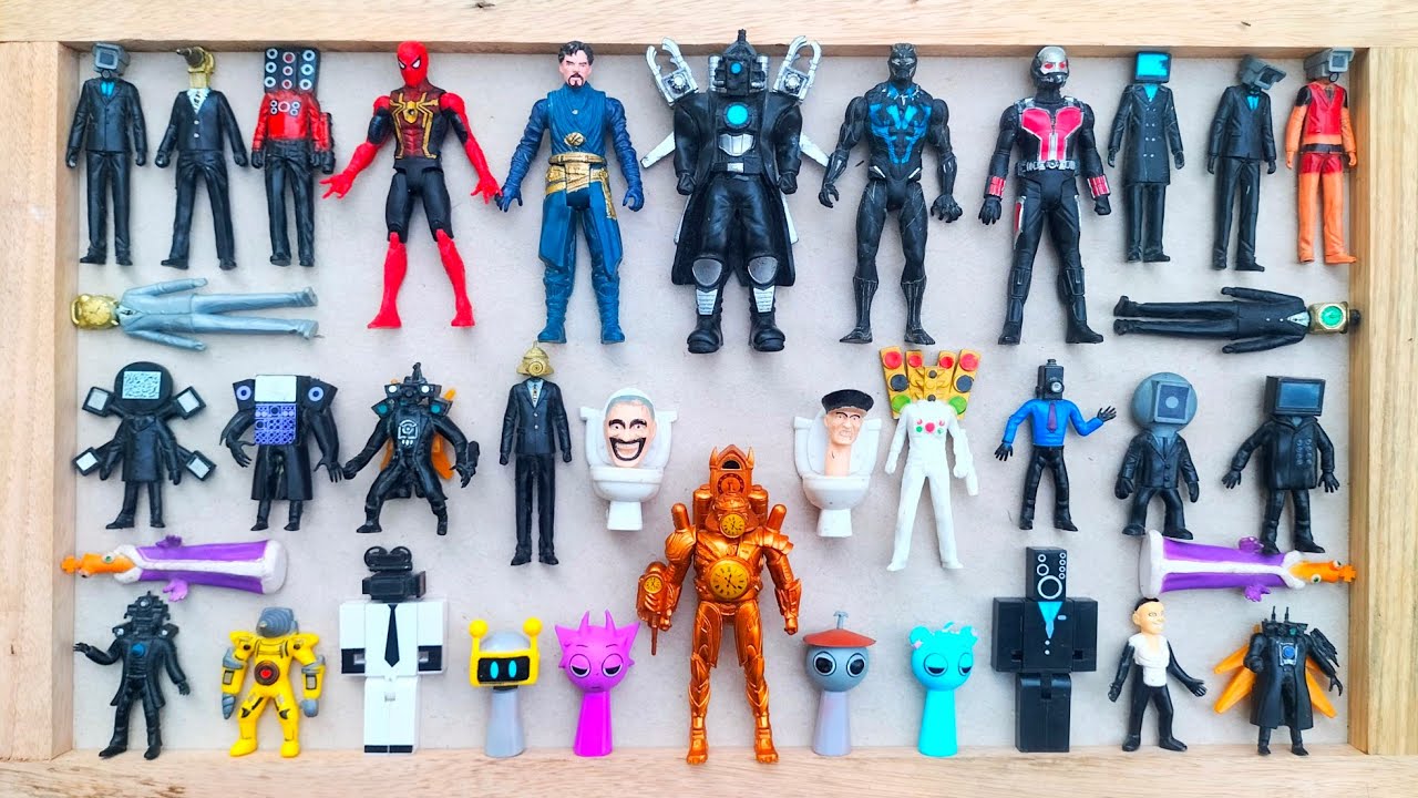 SKIBIDI TOILET/Action Figure/Sprunki/Clockman,Titan Speakerman,Titan TvMan,Cameraman,Spiderman/Toys