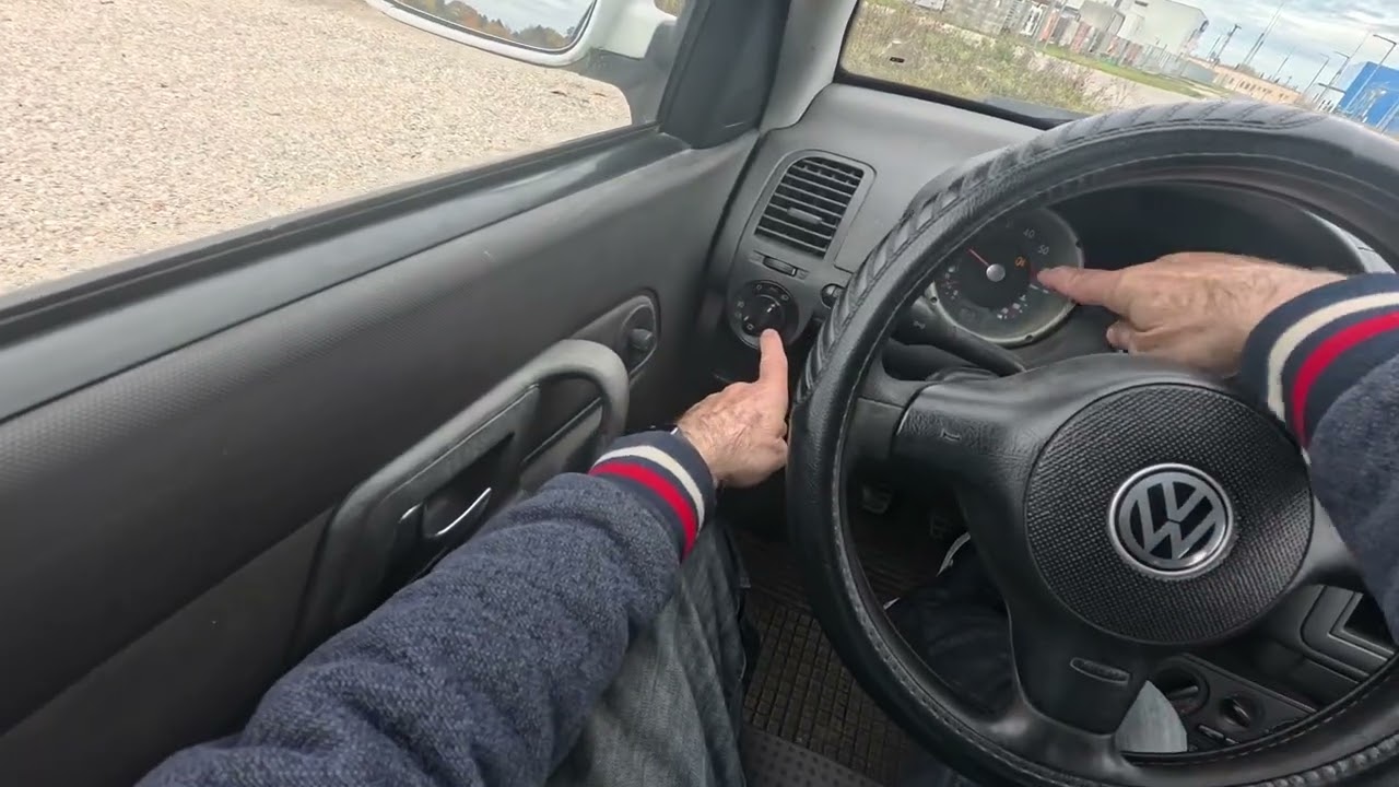 VW Polo Classic,1.6(2001),ASMR, 4K,mirrors are similar to those on the MB W201/W124.POV drive