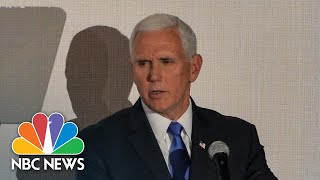 Details Pence On U.S. Support For Venezuelan Opposition Leader: 'We Are With You 100 Percent' | NBC News Update