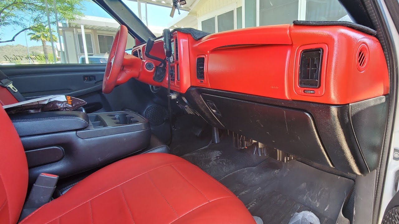 Fully Painted Dash On My 2005 Dropped Chevy Silverado Single Cab