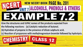 example 7.2 class 12 chemistry |alcohol phenol ether ncert solutions| class 12 chemistry example 7.2
