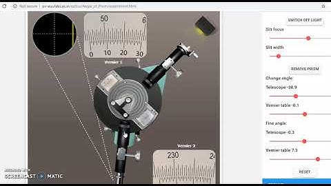 virtual lab-refractive index of the prism