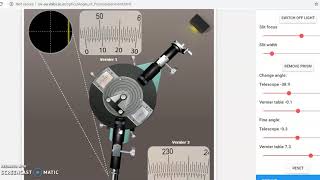 virtual lab-refractive index of the prism