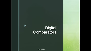 Digital Electronics: Digital Comparator