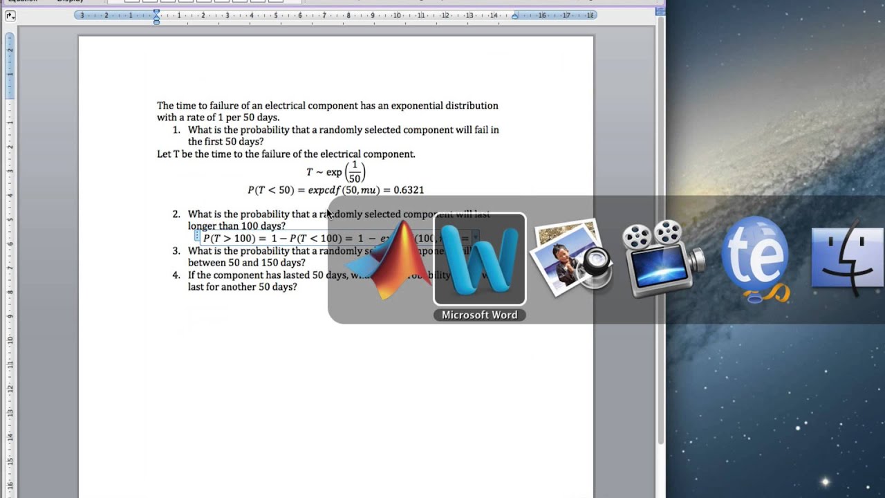 Exponential worked example - YouTube