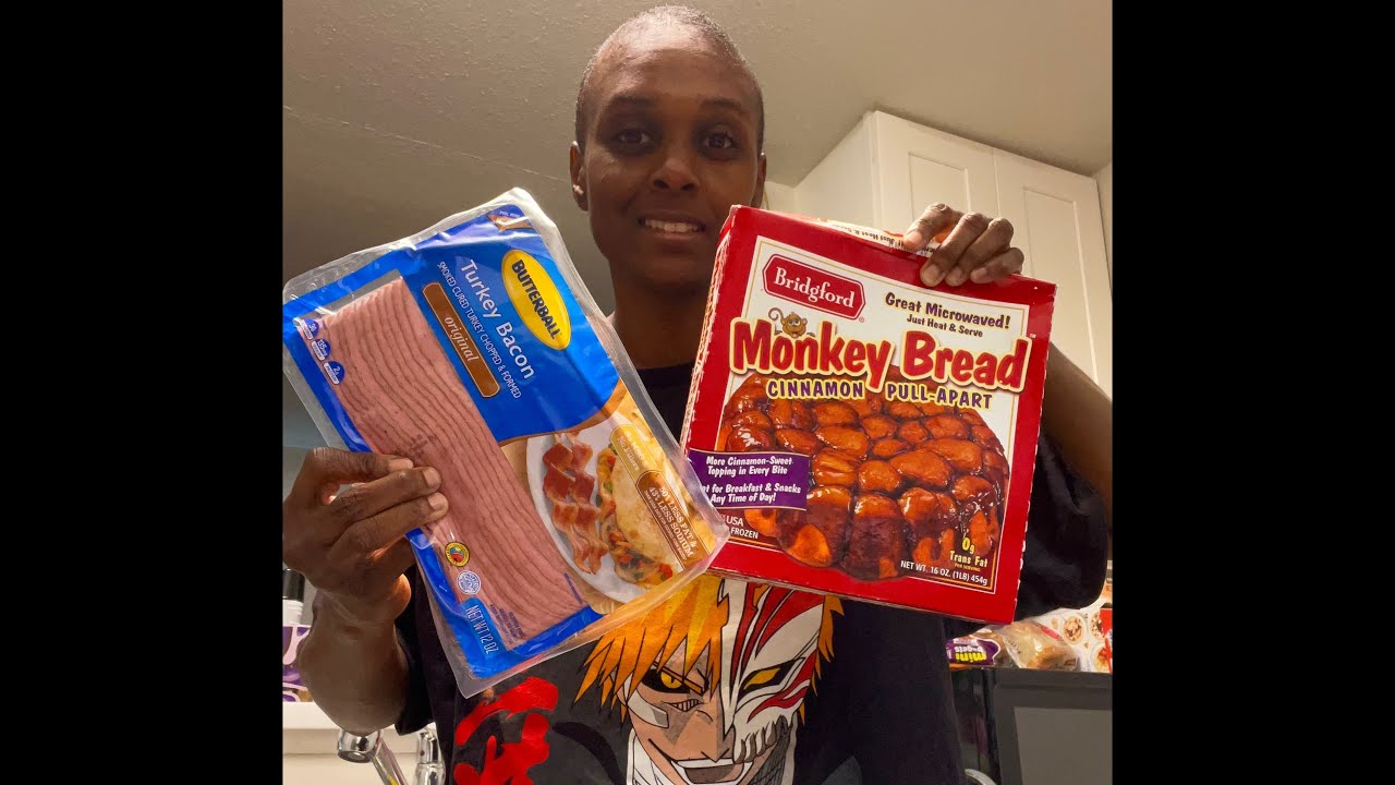 Monkey Bread Turkey bacon & Fried egg.