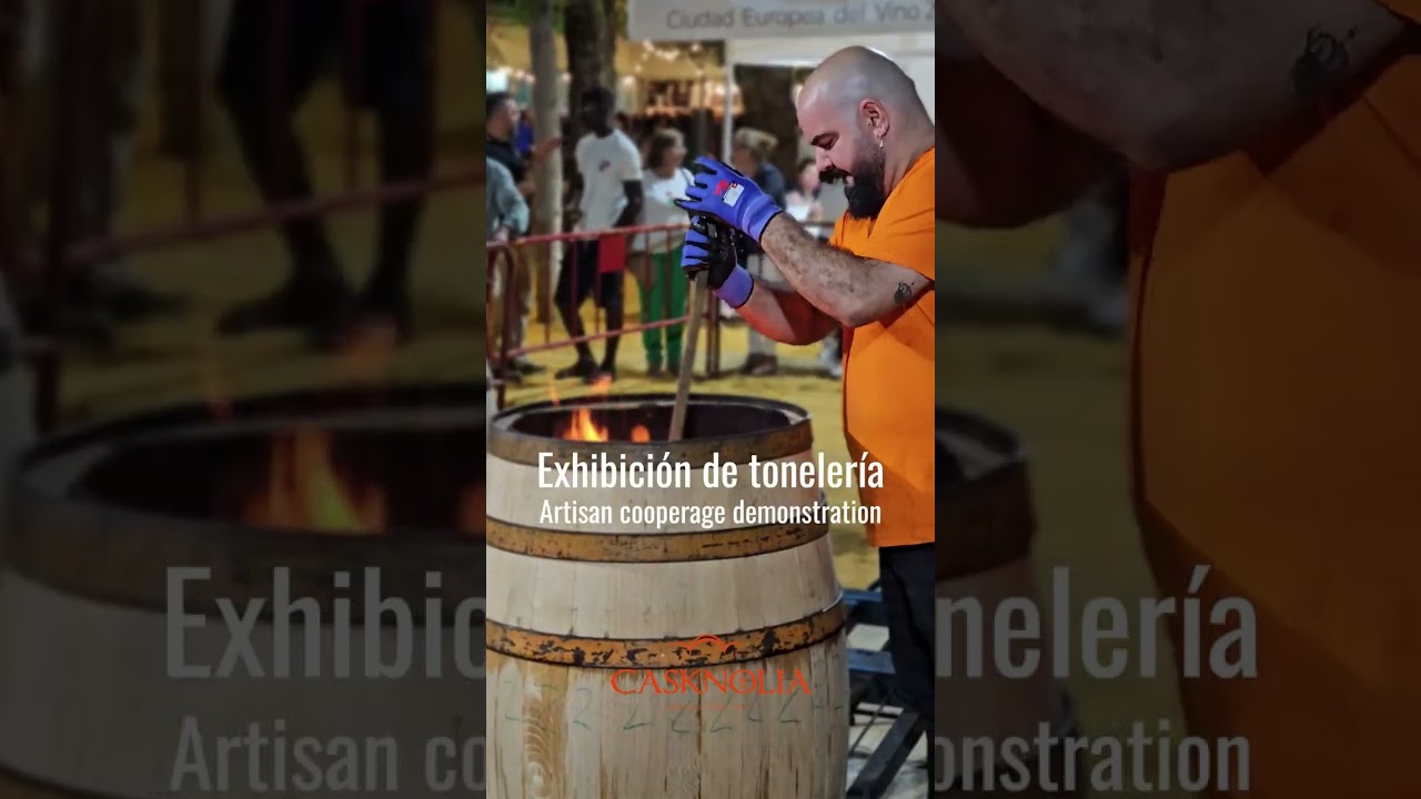 Artisan cooperage demonstration in Montilla