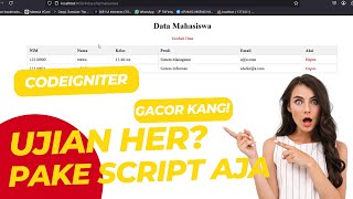 Ujian Her || Web programing 2 "Membuat Web Sederhana/CRUD dengan Codeigniter dan Database MySQL"