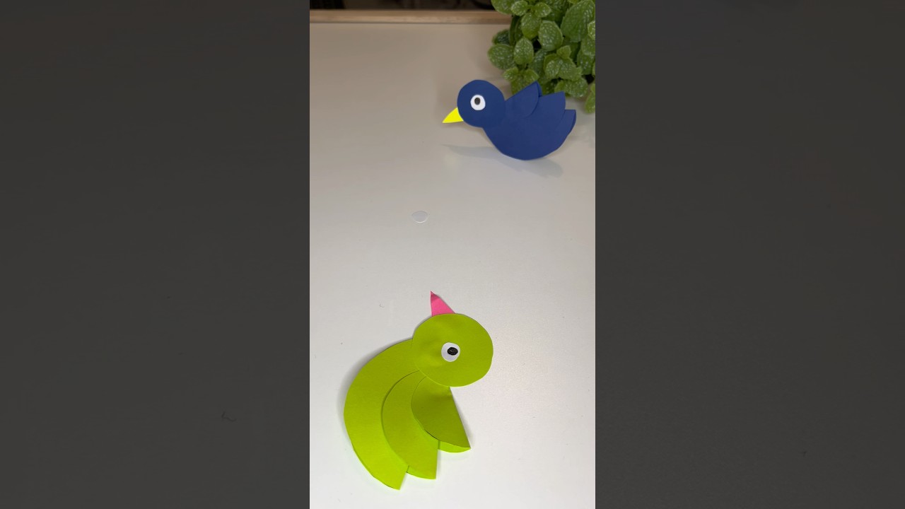 Easy paper bird craft for everyone 🐦