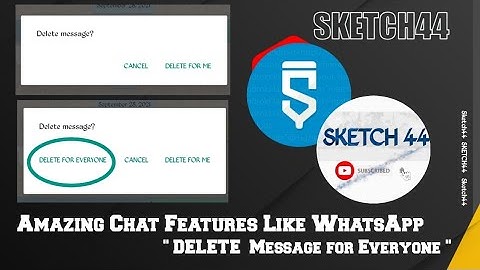 Awesome Chat Features|Delete for Everyone| Delete for me |just like WhatsApp |