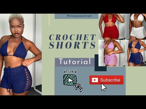Bombshell crochet shorts tutorial. Easy design. #crochet #beginners #crochettutorial #howtocrochet