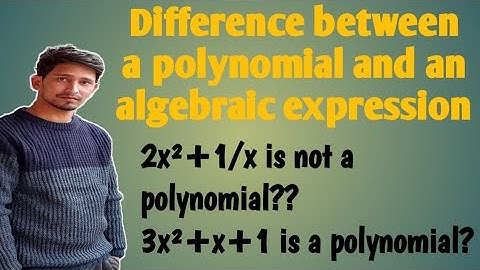 Difference between a polynomial and An Algebraic Expression