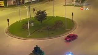 Dakikalarca Drift Attı... Trafik Magandası Kamerada