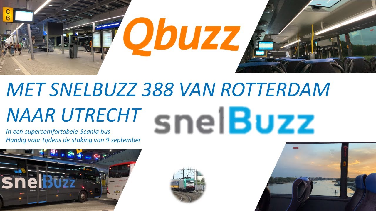Met SNELBUZZ 388 van ROTTERDAM naar UTRECHT (ook handig tijdens de staking) #detreinreizigervlogt