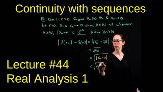Sequential Characterizations for Continuity, Real Analysis 1