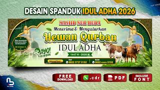 Desain Spanduk Qurban Idul Adha 1447 H / 2026 M - Banner Idul Adha Terbaru ( FREE CDR) #nurdesigns Desain Spanduk Qurban Idul Adha 1447 H / 2026 M - Banner Idul Adha Terbaru ( FREE CDR) #nurdesigns