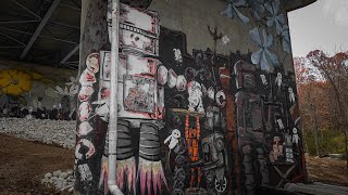 Robot Murals in West Lafayette, Indiana 