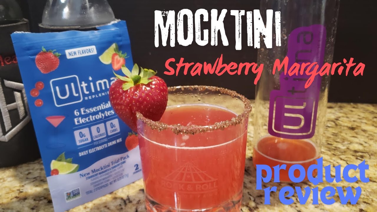 ULTIMA REPLENISHER Mocktini alcohol free Strawberry Margaritas  Review Video