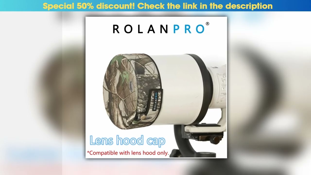 ROLANPRO SLR Lens Hood Cap Telephoto Lens Hood Camouflage Cover For Canon Nikon 300400500600800