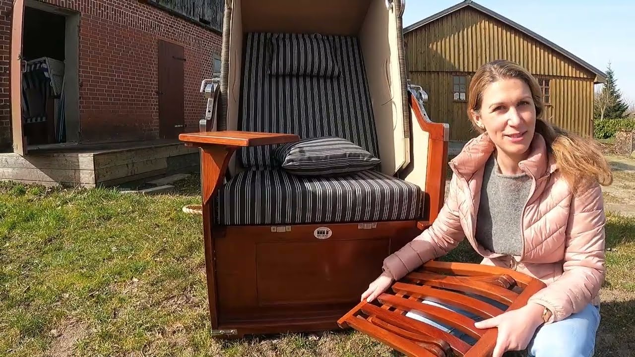 TEST: Strandkorb Seeblick 1 Sitzer - Ostseemodell - sehr hochwertig & gut verarbeitet